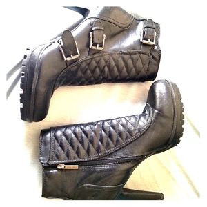 Nine West Women's Accalia Black Buckle Ankle Boots